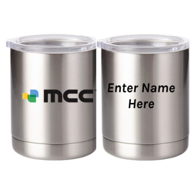 Personalized  - 10 oz Silver Stainless Steel Short Tumbler Thumbnail