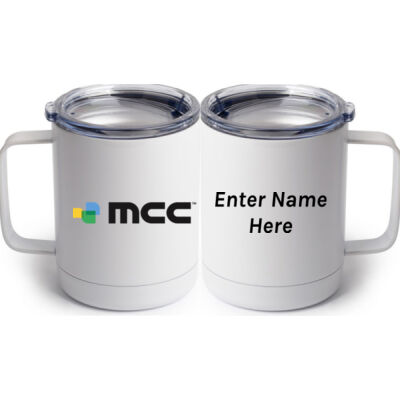 Personalized  - 10 oz White Stainless Steel Coffee Mug Thumbnail