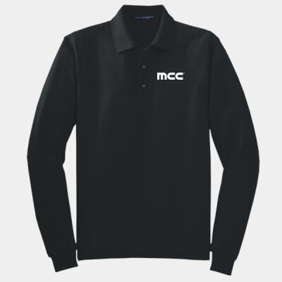 Temporary Printed  - Tall Silk Touch™ Long Sleeve Polo Thumbnail