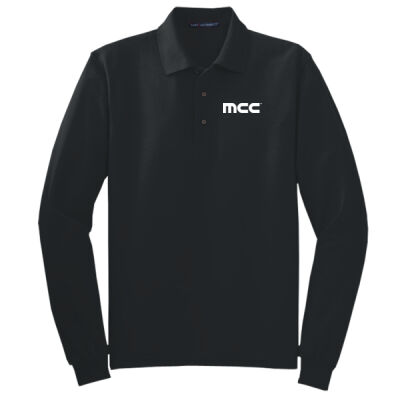 Temporary Printed  - Tall Silk Touch™ Long Sleeve Polo Thumbnail