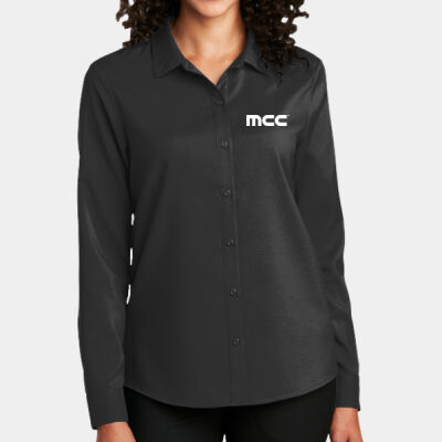 Temporary Printed  - Ladies Long Sleeve Performance Staff Shirt Thumbnail