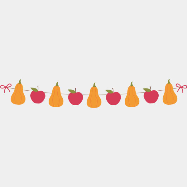 Thanksgiving Squash Apple Garland Banner 1 Thumbnail