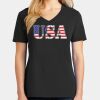 Ladies Core Cotton V-Neck Tee Thumbnail